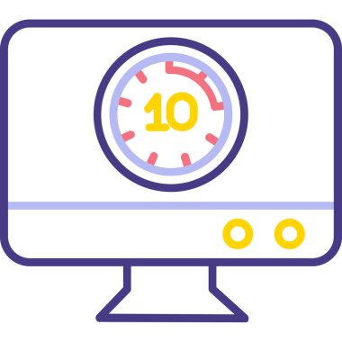 Bilgisayar simgesi. Basit bir çizim. vektör illüstrasyonu