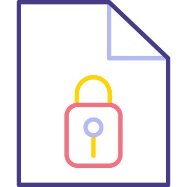 Kilit. Web simgesi basit illüstrasyon