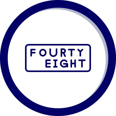 Beyaz zemin üzerinde izole edilmiş modaya uygun düz tasarımda 5 numara simgesi. mavi ve siyah