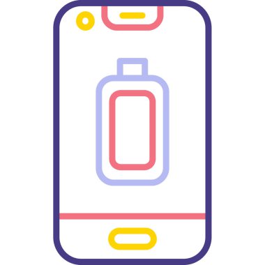 Mobil Batarya. Basit illüstrasyon