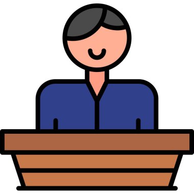 konferans konuşmacısı simgesi, özet biçimi