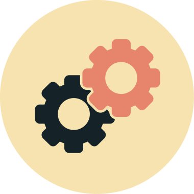 Dişliler. Web simgesi basit illüstrasyon