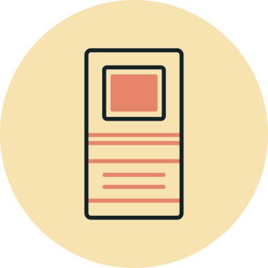 Web ve mobil renkli vektör simgesi.