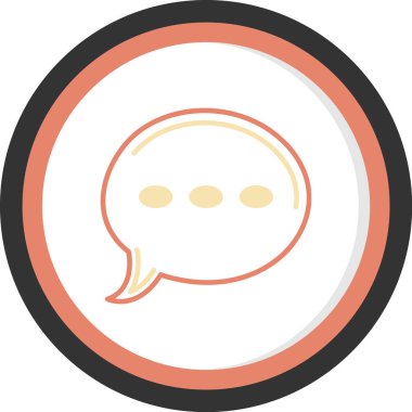 Konuş. Web simgesi basit illüstrasyon