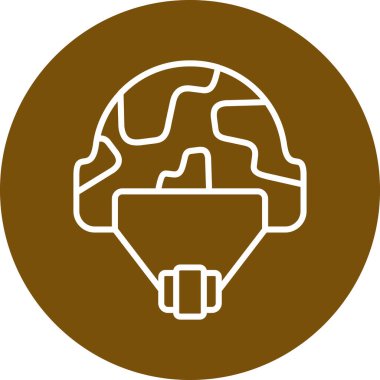 Kask simgesinin vektör çizimi