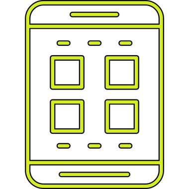 Çizgi film akıllı telefonunun vektör çizimi