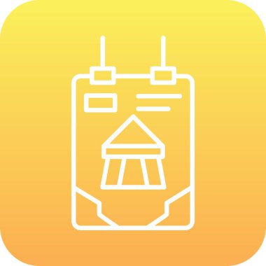 Benzersiz Radyo Vektör Satırı Simgesi