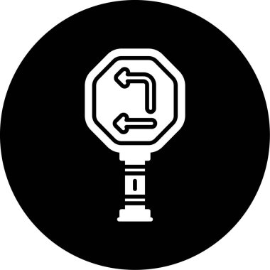 Siyah ve beyaz simgesinin vektör illüstrasyonu