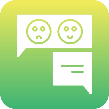 Beyaz arkaplanda izole edilmiş bir sohbet simgesinin çizimi