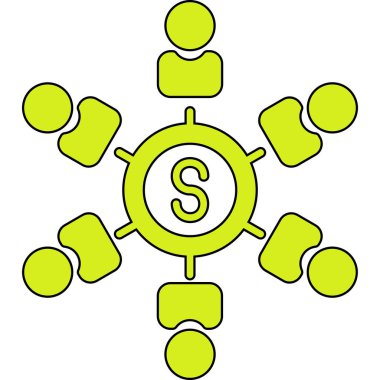 Para için. Web simgesi basit illüstrasyon