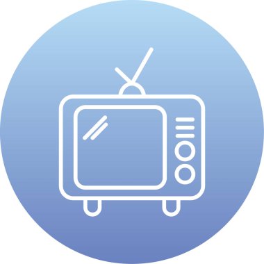 Televizyon. Web simgesi basit illüstrasyon
