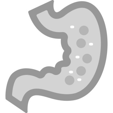 Mide insan organı simgesi taslak biçiminde