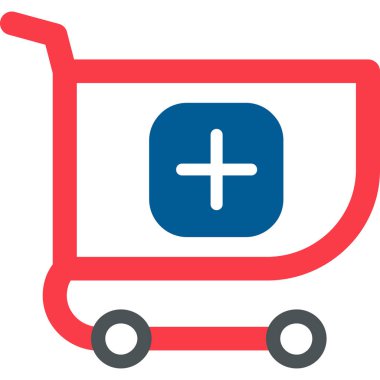 Alışveriş arabası. Basit resimleme