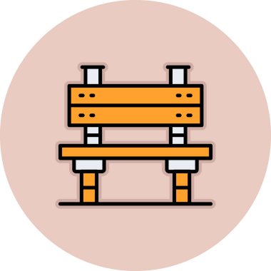 Yedek kulübesi Web simgesi basit illüstrasyon