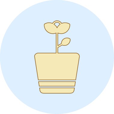 Bir çiçek simgesinin vektör illüstrasyonu