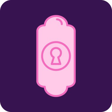 Bir kilit simgesinin vektör illüstrasyonu