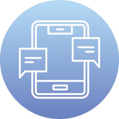 Sohbet simgesinin vektör illüstrasyonu