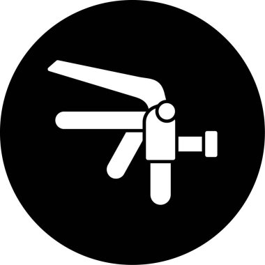 Siyah bir simgenin vektör illüstrasyonu