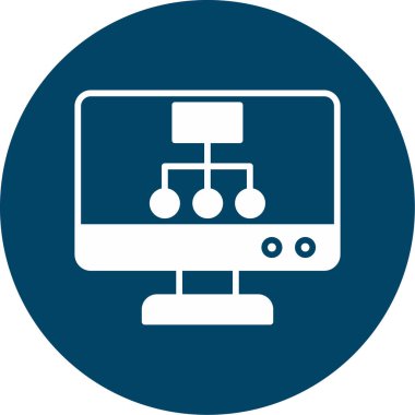Monitör. Web simgesi basit bir illüstrasyon. monitör
