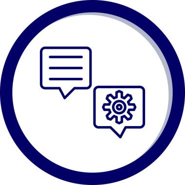 Sohbet balonu simgesinin vektör çizim