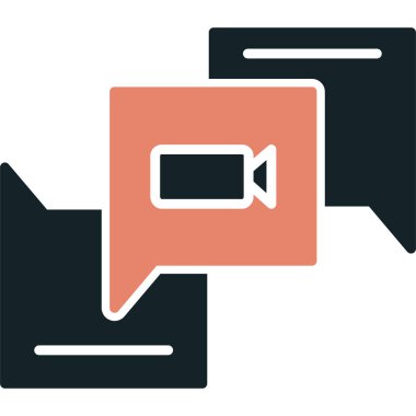 Sohbet sohbet ileti simgesi düz biçimli