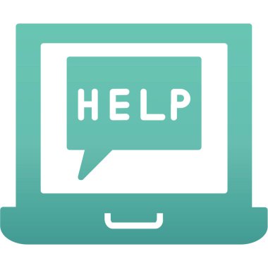 Yardım mesajı simgesi. vektör illüstrasyonu