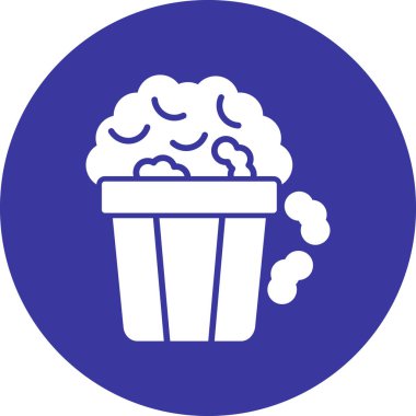 Patlamış mısır. Web simgesi basit illüstrasyon