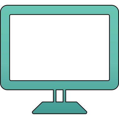 bilgisayar ekranı simgesi. Web için dizüstü bilgisayar vektör simgesinin özet çizimi