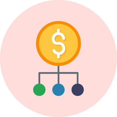 Dolar. Web simgesi basit illüstrasyon