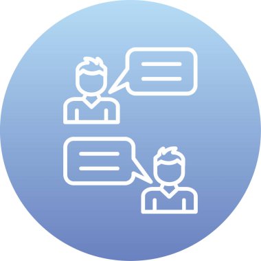 Konuşma yap. Web simgesi basit illüstrasyon