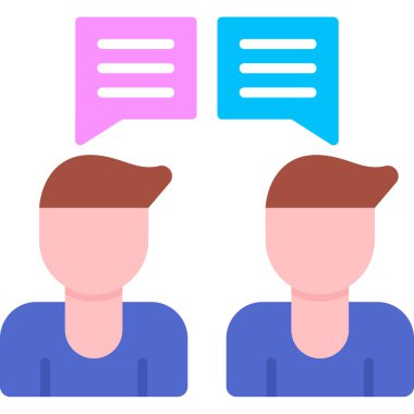 Konuş. Web simgesi basit illüstrasyon