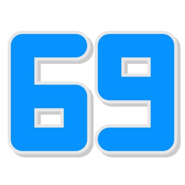 6 numaralı işaret simgesi tasarım şablonu