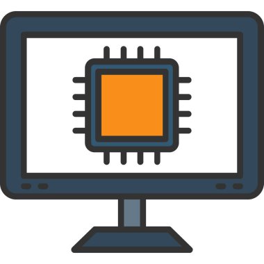 bilgisayar ekranı vektör simgesi