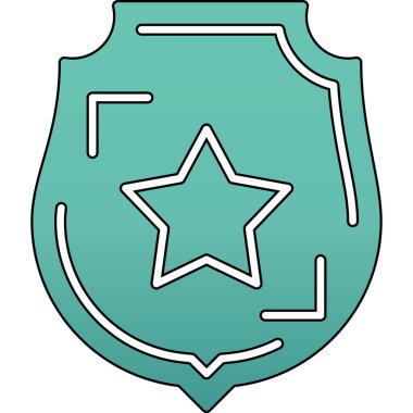 kalkan ikon vektör illüstrasyonu