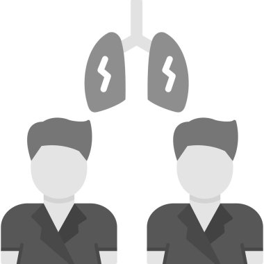 akciğer vektör simgesi