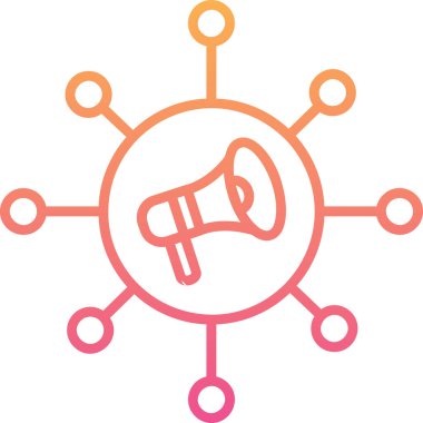 megafon simgesi, vektör illüstrasyonu