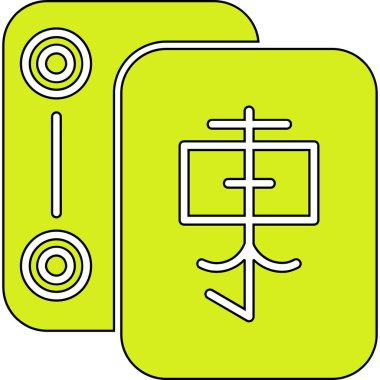 Çince takvim simgesinin vektör illüstrasyonu