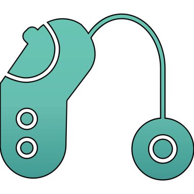 kulaklık simgesi, basit vektör illüstrasyonu