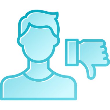 dislike icon vector isolated on white background, dislike transparent sign