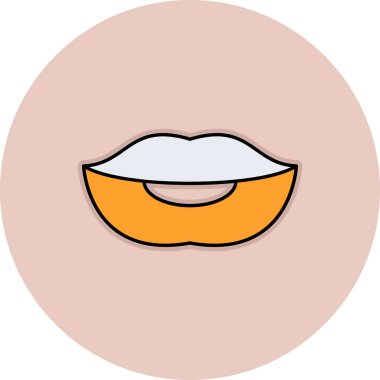 İnsan yüzünün izole edilmiş bir karikatürü.