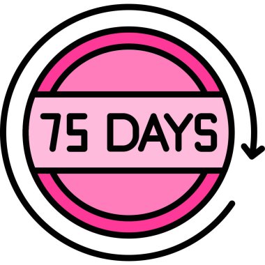 Ayın 7 günü simgesinin vektör illüstrasyonu, özet biçimi