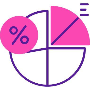 Pasta grafiği simgesi modern vektör illüstrasyonu