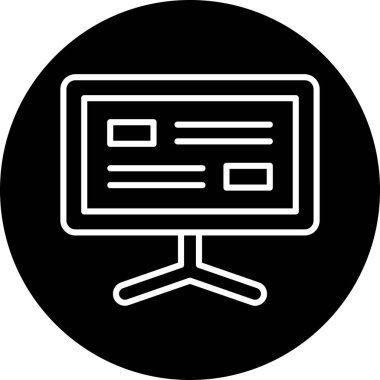 vektör lcd simgesi illüstrasyonu