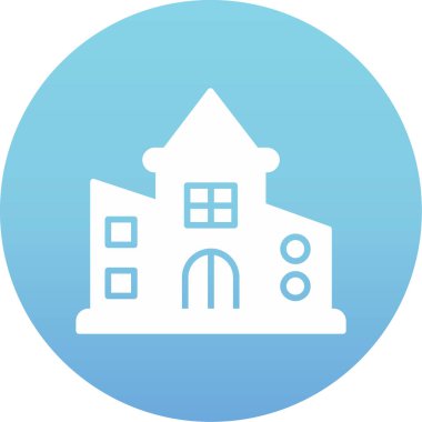 Ev. Web simgesi basit illüstrasyon