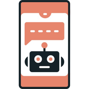 Robot robot simgesi vektör illüstrasyonu