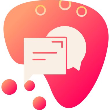 Sohbet simgesinin vektör illüstrasyonu