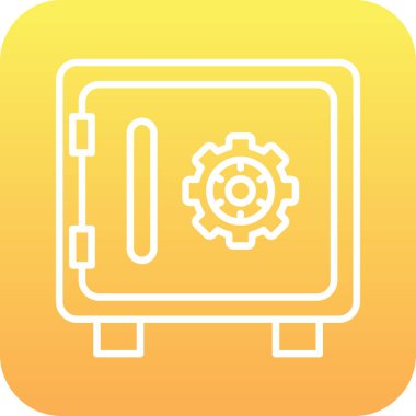 Strongbox web simgesi, vektör illüstrasyonu