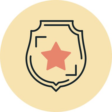 Rozet simge vektör çizim