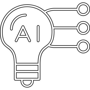 Yapay zeka simgesi, anahat stili