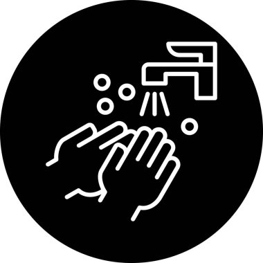 Sabun tutan bir elin vektör çizimi